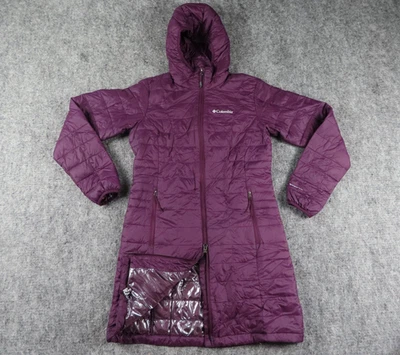 Columbia Jacket Womens Small Purple 590TD Turbo Down Omni Heat Puffer Parka FLAW - Image 1 of 4