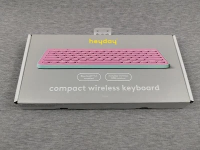 Heyday Teclado Inalámbrico Compacto Receptor USB y Bluetooth 5.1 ROSA CARAMELO Foto 1 de 2