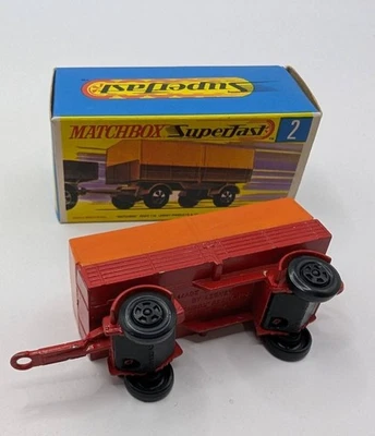 Remolque Mercedes Matchbox Superfast Nº 2 paquete doble preproducción ruedas de 5 radios Foto 1 de 4