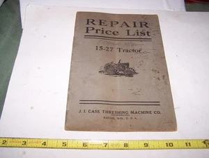 JI CASE 15-27 CROSSMOTOR Tractor Parts Book Hit Miss Gas Engine Steam Farm Motor - Picture 1 of 9