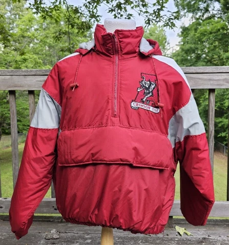 Vintage 90's Chalk Line Alabama Crimson Tide Hooded Puffer Jacket Mens XL Cover