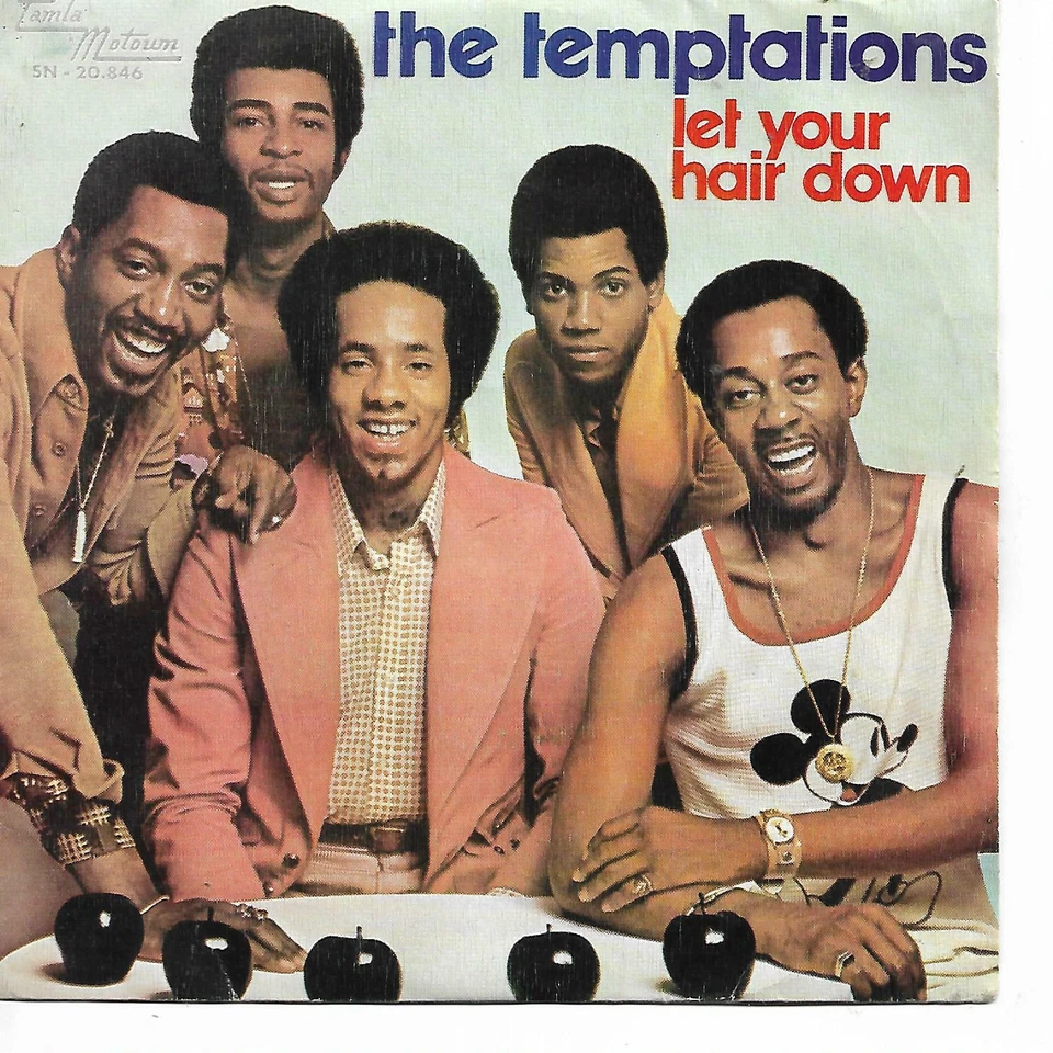 THE TEMPTATIONS 7"PS Spain 1974 Let your hair down - Image 1 of 1