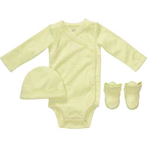 New Carter's Baby Girls 3-Piece Bodysuit Cap & Socks Set 9 Months MSRP:$20 - Image 1 of 1