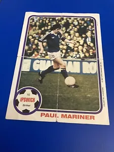 Topps Football Mini Poster - 1980 - #16 Paul Mariner - Ipswich Town / England - Picture 1 of 1