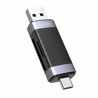 Orico USB 2.0 Card Reader for SD/Micro SD , USB + Usb-C , Black