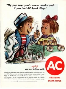 Impresión publicitaria pieza de coche anuncio bujía de aire acondicionado Pop dice Whitney Darrow Child Art - Imagen 1 de 1