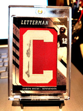 2008 AARON HICKS RAZOR LETTERMAN "AUTO ON LETTER" #AAH-C MINT "YANKEE STUD"