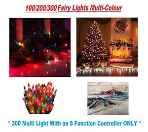 100/200/300 Multi-Coloured Christmas Tree Fairy Lights Christmas Decorations