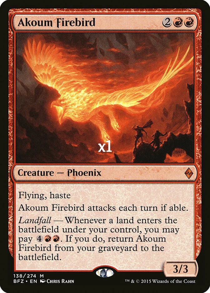 MTG Battle for Zendikar BFZ Akoum Firebird NM/M - Image 1 of 1