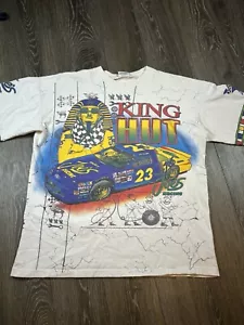 Vintage 1994 Retro Rare King Hut Camel Cigarettes All-Over Racing NASCAR Shirt - Picture 1 of 13