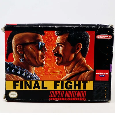 VINTAGE 1991 90s SUPER NINTENDO ENTERTAINMENT SYSTEM SNES FINAL FIGHT GAME NTSC - Image 1 of 4