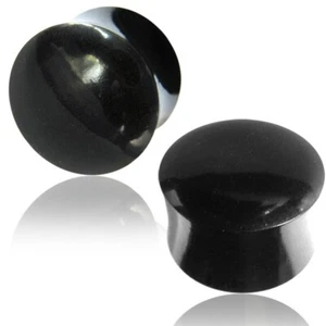 PAIR 1” INCH (25mm) ORGANIC BUFFALO HORN PLUGS TUNNELS PLUG EARRINGS GAUGES - Picture 1 of 4