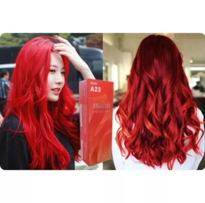 2x BERINA A23 Hair Fashion Bright Red Color Permanent Hair Dye Color Cream  - Image 1 of 4