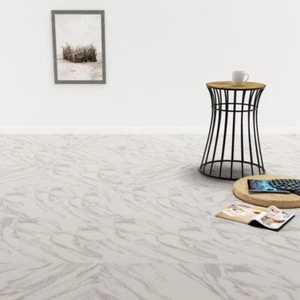 Self-adhesive PVC Flooring Planks 5.11 m? White Marble - Picture 1 of 6
