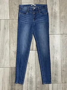 Levis 720 High Rise Super Skinny Stretch Jeans Girls Size 16 Blue Denim 27X28 - Picture 1 of 11
