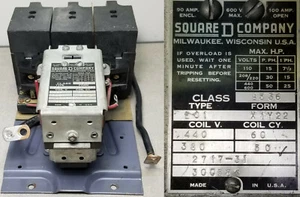 ARRANQUE MOTOR SQUARE D 8536 EO1 600V-AC 50HP 100A AMPLIFICADOR TAMAÑO 3 X1Y22. 2717-31 - Imagen 1 de 12