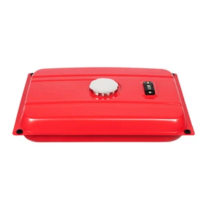 Serbatoio benzina generatore universale con tappo cromato manometro valvola Petcock rosso - Foto 1 di 14