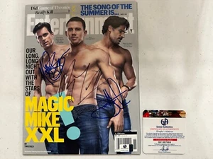 Magic Mike Cast Signed Magazine By 3 Tatum Bomer Manganiello Shirtless GA Coa - Picture 1 of 3