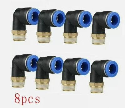 8Pcs 1/8 L Fitting Changer Machine Connector Tube For Coats Tire Repair Part 8mm - Image 1 of 4