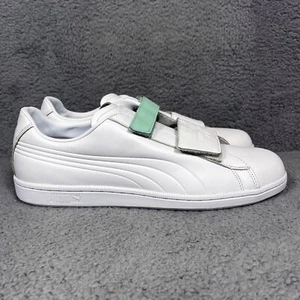 Puma x Dp Match Strap Herren Größe 12 Sneaker Schuhe weiß hauchdünnes Leder RAR - Bild 1 von 10
