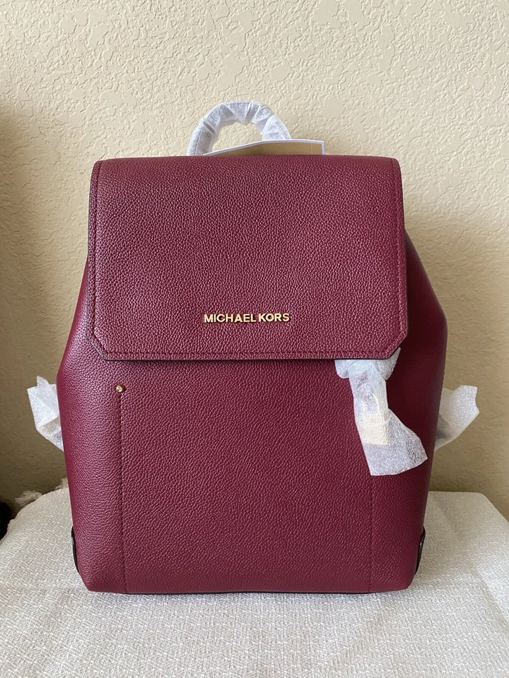 Mochila Michael Michael Kors Hayes Mediana de Cuero Morera/Ballet Foto 1 de 4