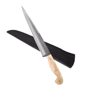 Echtholzgriff Bowie Messer Set - 14" Full Tang feste Klinge mit Lederscheide - Bild 1 von 5