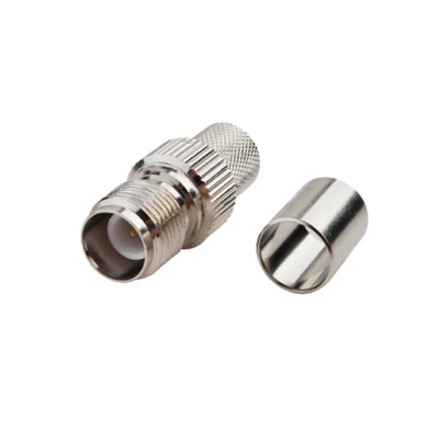 RP-TNC Female Crimp Connector for LMR-400 KSR-400 RG8 RG213 Coaxial Cable - Image 1 of 3