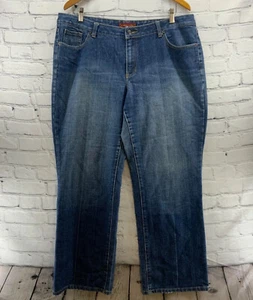 Hillard Hanson Jeans Womens Plus Sz 18W Mid-Rise Classic Bootcut Medium Blue - Picture 1 of 5