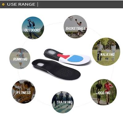 Insoles Gel Orthotic Sport Running Insert Arch Support Heel Cushion Shoe Pad - image 1 of 4