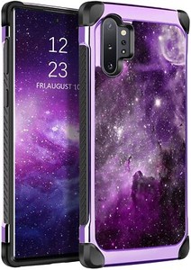 For Samsung Galaxy Note 10 Plus Case,Shockproof Hard PC Soft Rubber Hybrid Cover