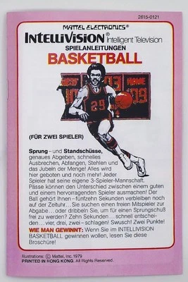 Intellivision Spielanleitung Basketball - Bild 1 von 2