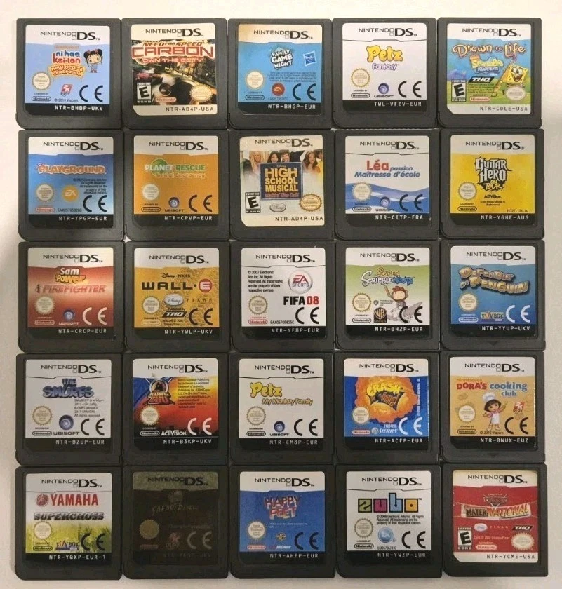 Nintendo DS Lot Bundle of 25 fun games incl Crash Petz NFS FIFA Dora Cars — 第 1/1 张图片
