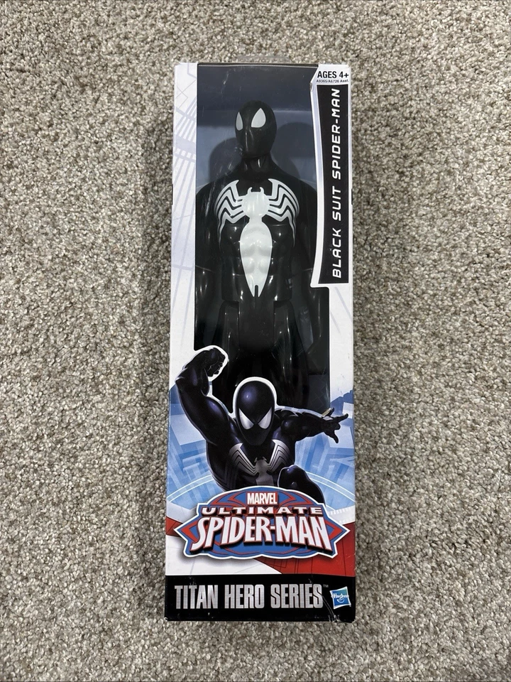 Terno preto Marvel Comics Titan Series 12" Ultimate Spider-Man Spider-Man Spider-Man na caixa - Imagem 1 de 3