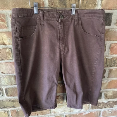 "Pantalones cortos para mujer Riders by Lee tostados talla 12 5 bolsillos mezcla de algodón elástico entrepierna de 10""" Foto 1 de 4