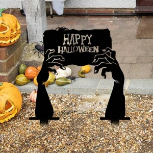 Happy Halloween Garden Stake Halloween Yard Sign for Walkway Lawn Outside - Picture 1 of 5