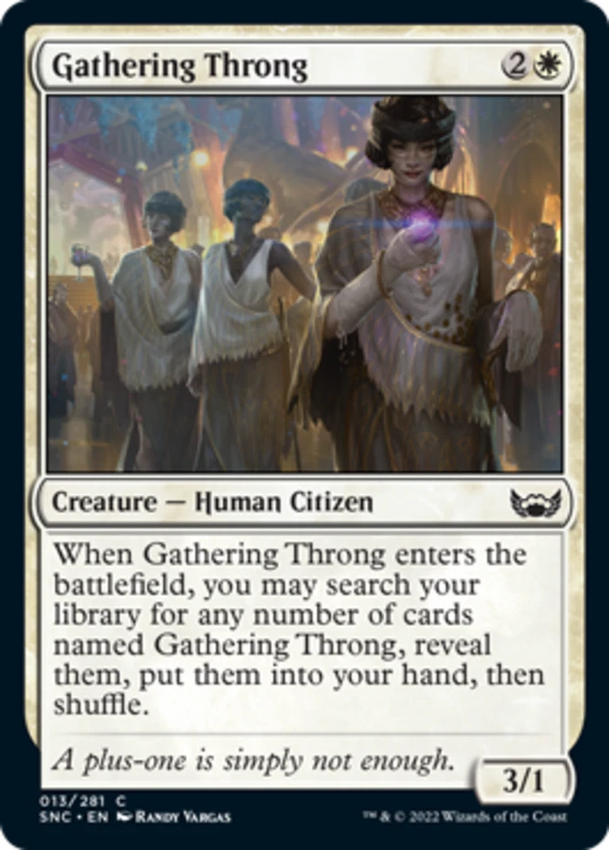 x1 Gathering Throng - Streets of New Capenna - NM - MTG - Image 1 of 1