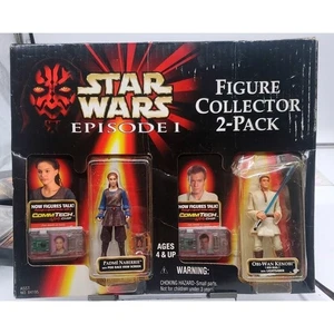 De colección 1999 Star Wars Episodio 1 Coleccionista Paquete de 2 Obi-Wan Padmé Naberrie Sin usar, en caja 3,75" - Imagen 1 de 5