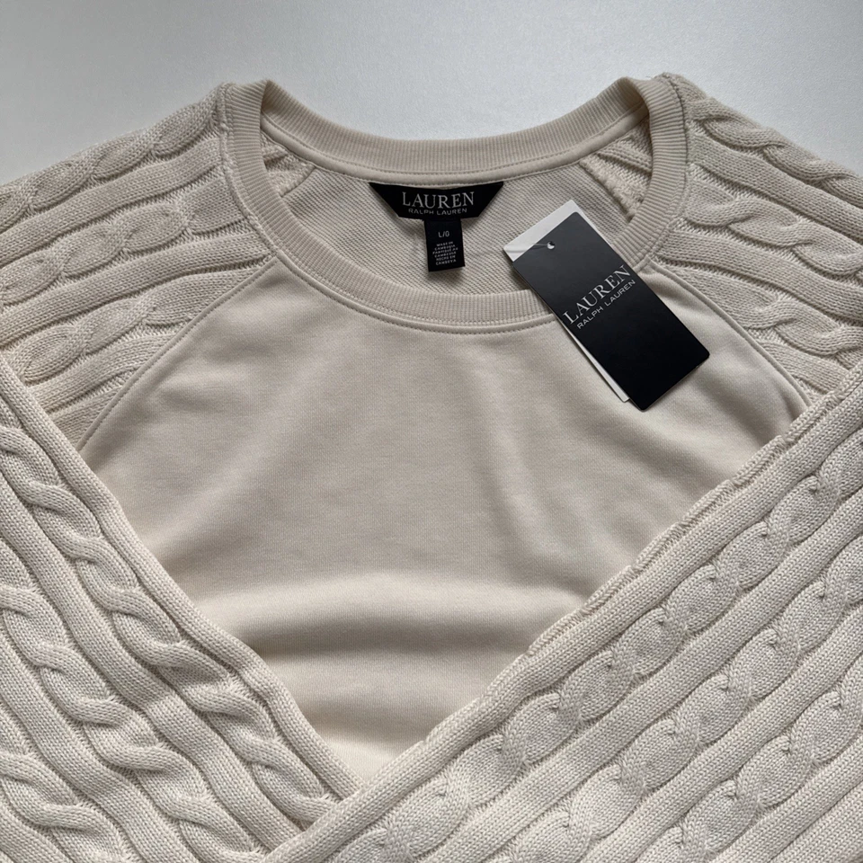 NUEVO CON ETIQUETAS Lauren Ralph Lauren Mujer’s Sudadera Invierno CRM Talla L [Autenticada] Foto 1 de 4