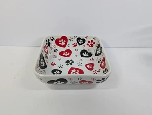 Temp-tations Pawfetti Auflaufform Serviernapf Backform Hund Katze Pfotenabdrücke - Bild 1 von 5