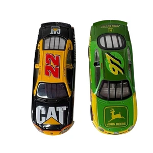 Lot of 2 NASCAR Diecast Cars 1:72 John Deere #97 Ford Taurus & CAT #22 Dodge War - Picture 1 of 14