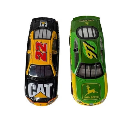 Lot of 2 NASCAR Diecast Cars 1:72 John Deere #97 Ford Taurus & CAT #22 Dodge War - Image 1 of 4