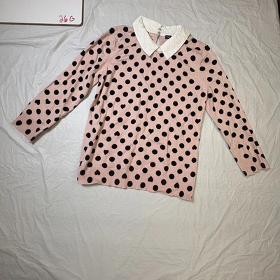 Cable & Gauge Mujer Suéter con Cuello, Rosa/Negro, Lunares/Corazón, Talla Pequeña  Foto 1 de 3