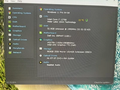 Dell OptiPlex XE4 Tower PC i7 12700, 32GB Ram and 1TB SSD - Image 1 of 4