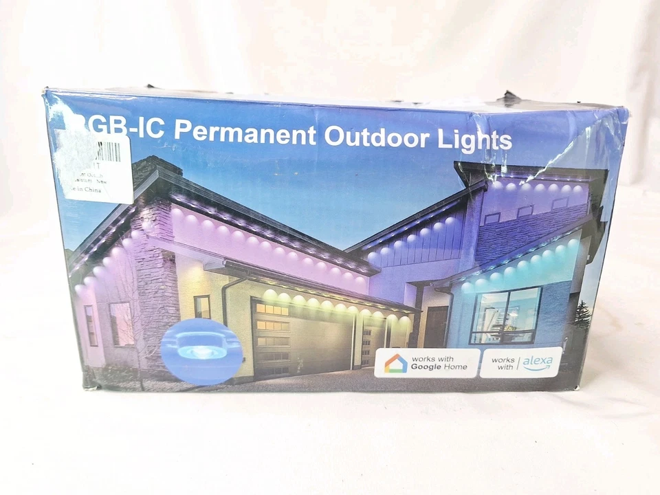 100ft LED Permanent Outdoor Smart Lights RGB 72 Scene Modes Eaves IP68 Christmas - Image 1 of 4