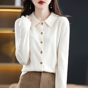 Women's loose lapel short shirt jacket - Picture 1 of 19