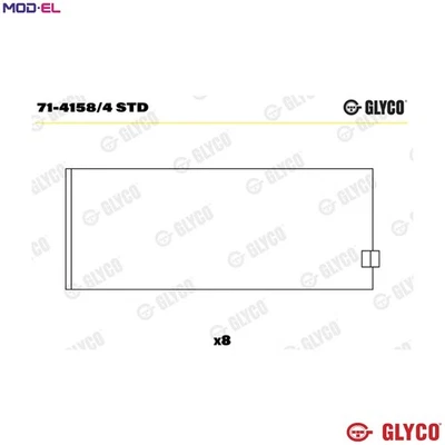 CONNECTING ROD BEARING 71-4158/4 STD STD FOR AR 33201 1.6L AR67601/32101 1.6L - Image 1 of 4