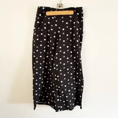 Habitat Women Polka Dot Wide Leg Lightweight Pants Medium Lagenlook Artsy Casual - Image 1 of 4