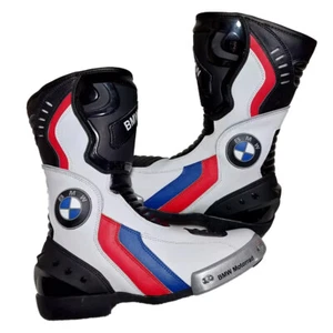 BMW Motorbike Boots Motorcycle Racing Leather Shoes - Picture 1 of 5