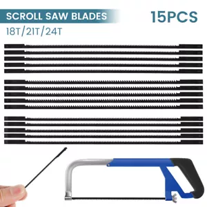 Assorted 18/21/24 Teeth Scroll Saw Blade Pin End Wood Plastic Cutting ELE - Picture 1 of 9
