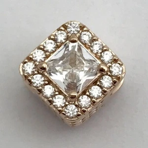Authentic PANDORA Geometric Radiance Rose & Clear CZ Charm, 786206CZ, New - Picture 1 of 2